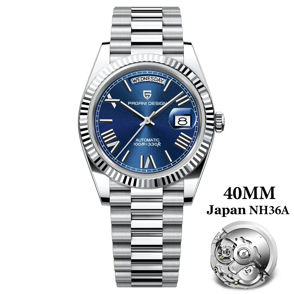 PAGANI DESIGN DD40 Men's Watches 2025 Top Luxury Automatic NH36A Mechanical Wristwatches AR Sapphire Mirror Watch For Men Clock