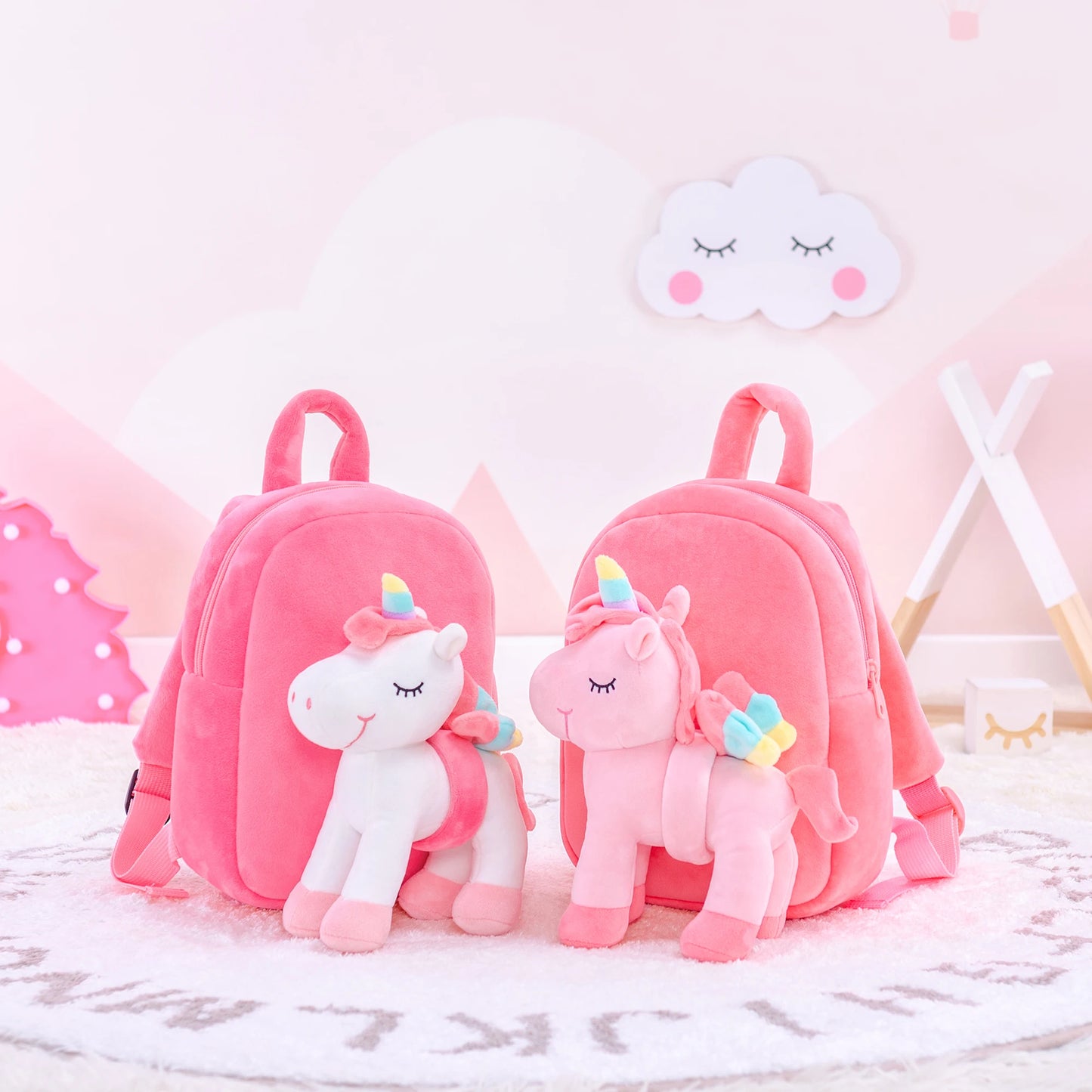 Plush Backpacks kids Backpacks Standing Unicorn Backpacks Baby Girl Gifts Stuffed Animal Unicorn Toys