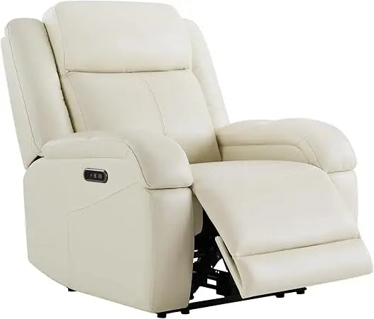 Watson & Whitely Genuine Leather Power Recliner Chairs for Adults, Wall Hugger RV Recliner with Power Headrest & Charging Ports,