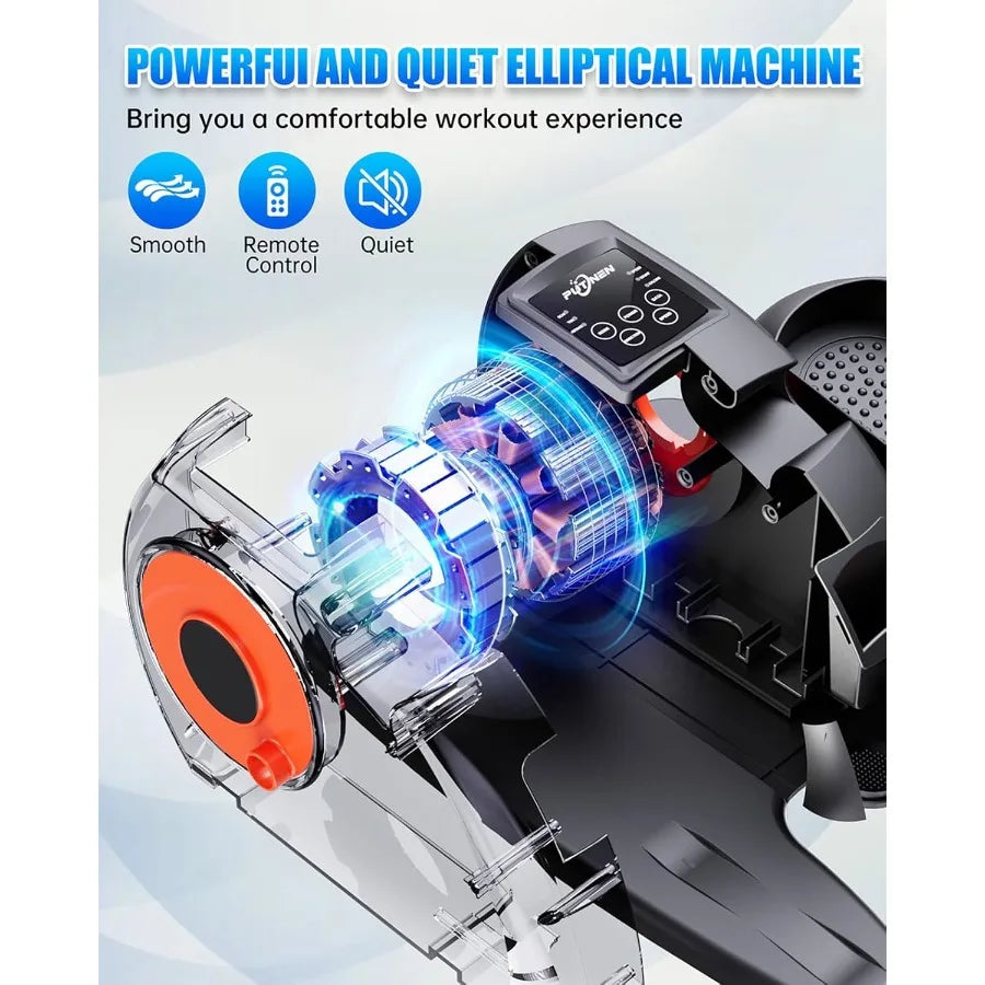 Under Desk Elliptical Machine Electric Ellipse Leg Exerciser as Seen on Tv for Seniors with 12 Adjustable Portable Quiet Ellipt
