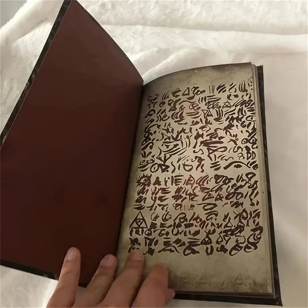 Necronomicon-Inspired 3D Art Sculpture Book - Dark Magic Evil Summoning Prop for Home Decor, Coffee Brown Cardboard, Unique Pape