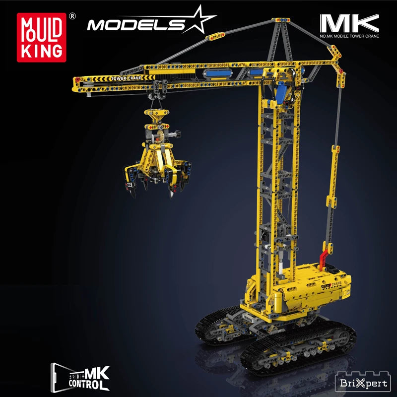 Mould King 17059 Technical Car Toys Remote Control Crawler Crane Model Compatible With 42042 Building Block Kids Christmas Gift