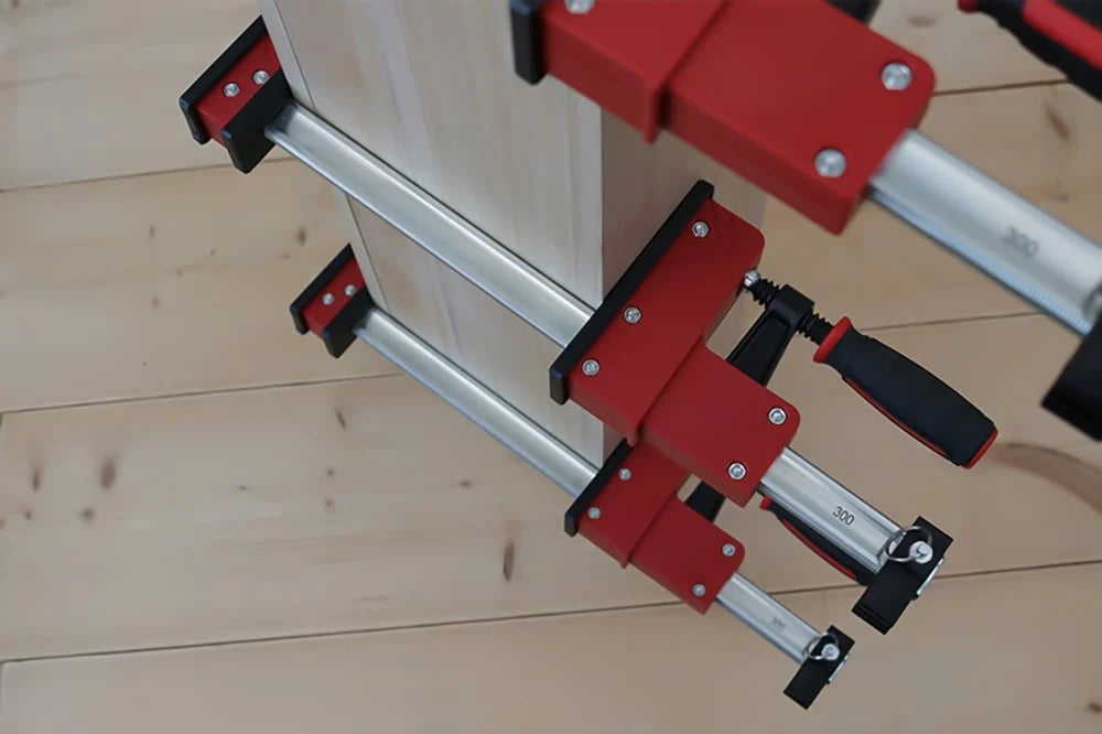 2pcs/set Heavy-duty Parallel F Clamps Bar Clamps 400mm Length 95mm Throat Depth 700KG Clamp Force for Woodworking Metalworking