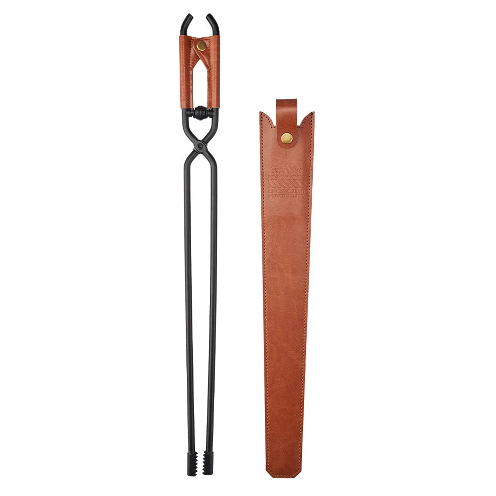 New Outdoor Camping Fire Poker Thickened Anti-scald Carbon Steel Fire Poker Picnic BBQ Lightweight Portable BBQ Tools