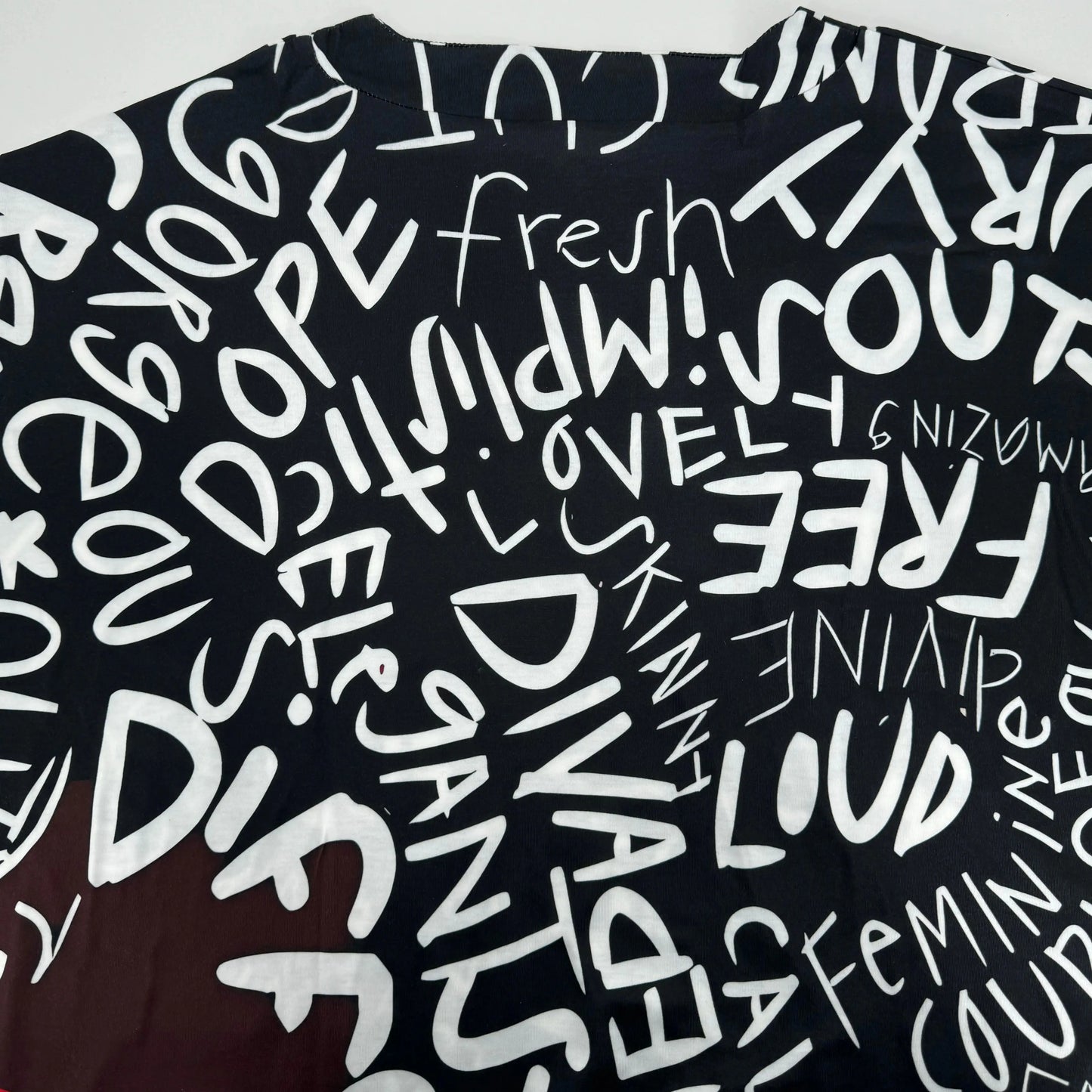 Large size fashionable slim loose dress letter printing comfortable large size women's clothing
