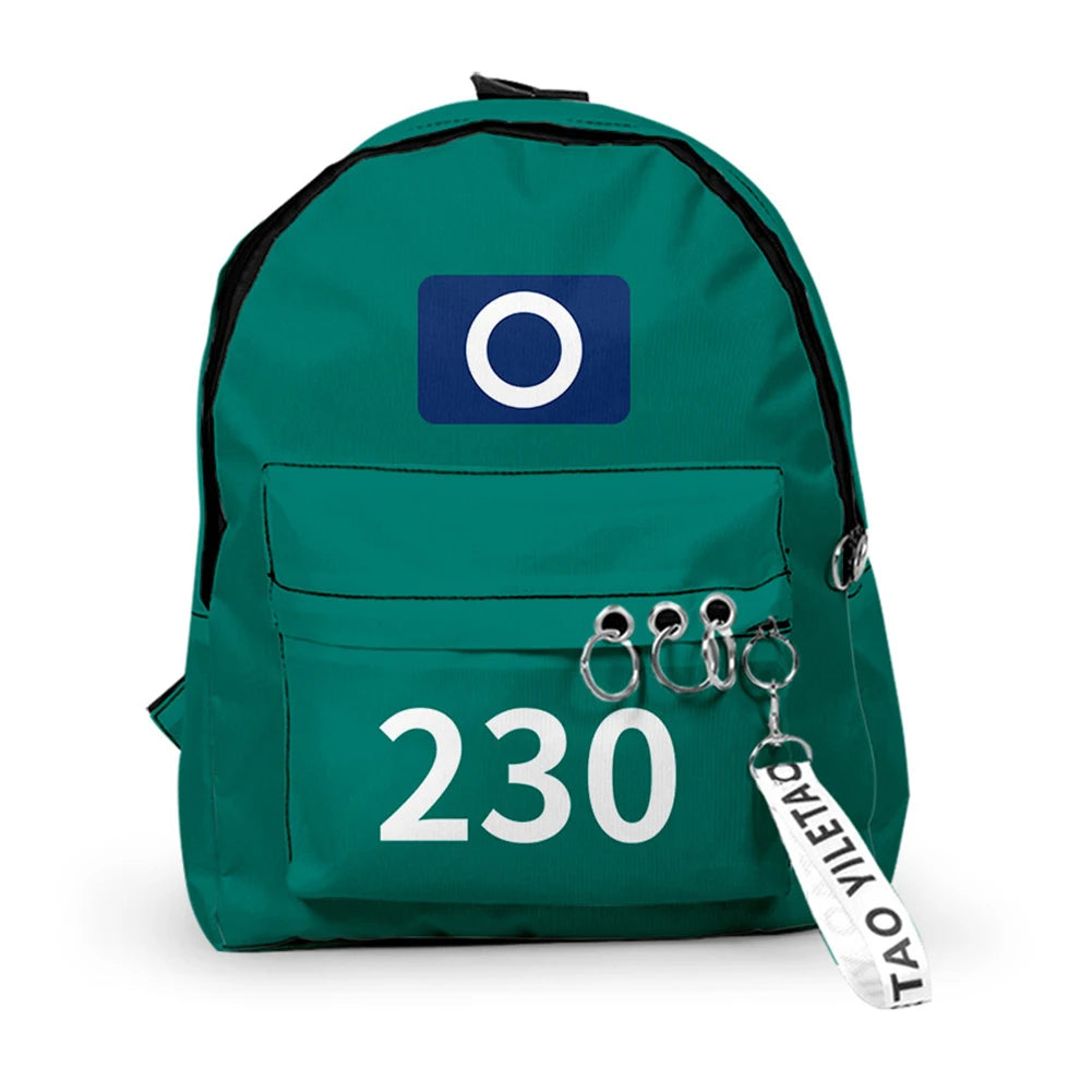 Unisex Solid Printing School Handbags Korea Game Season2 Shoulder Bags Student Large Capacity Outdoor Sports Daypacks