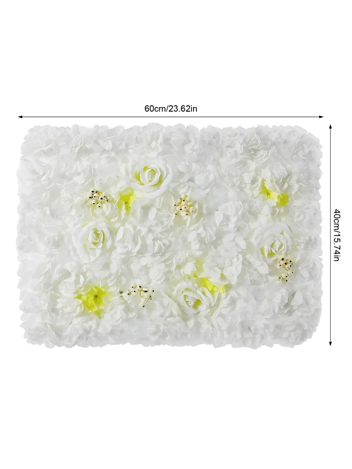12 Pcs Romantic Silk Rose Panels, Artificial Flower Wall for Wedding Decor,Background Decoration for Photography