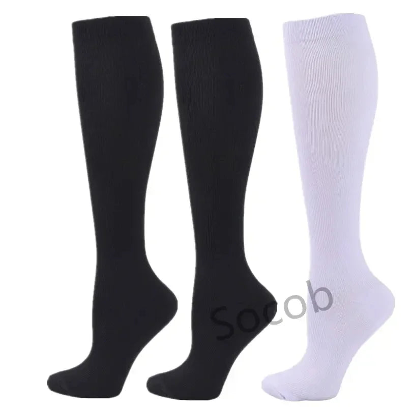 3/6/7Calf Compression Socks Men Medical Varicose Veins Diabetes Edema Sports Socks Running Football Basketball Riding Knee Socks