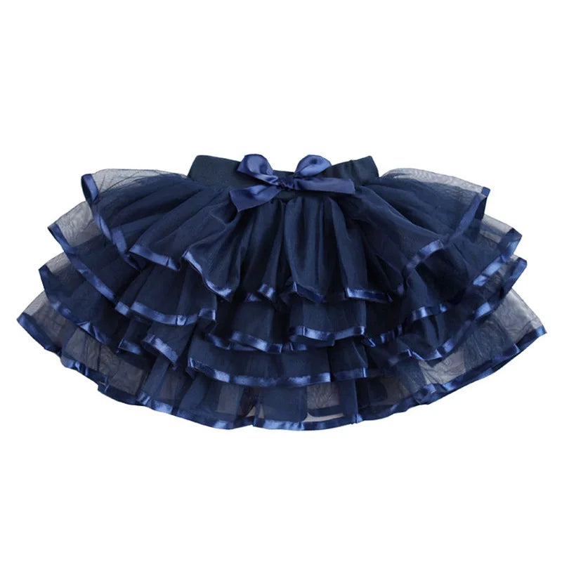 1pcs Four Season Girls Mini Tutu Princess Skirt Baby Girl Ballet Dance Skit Children Clothing Kids Fluffy Colorful Cake Skirts