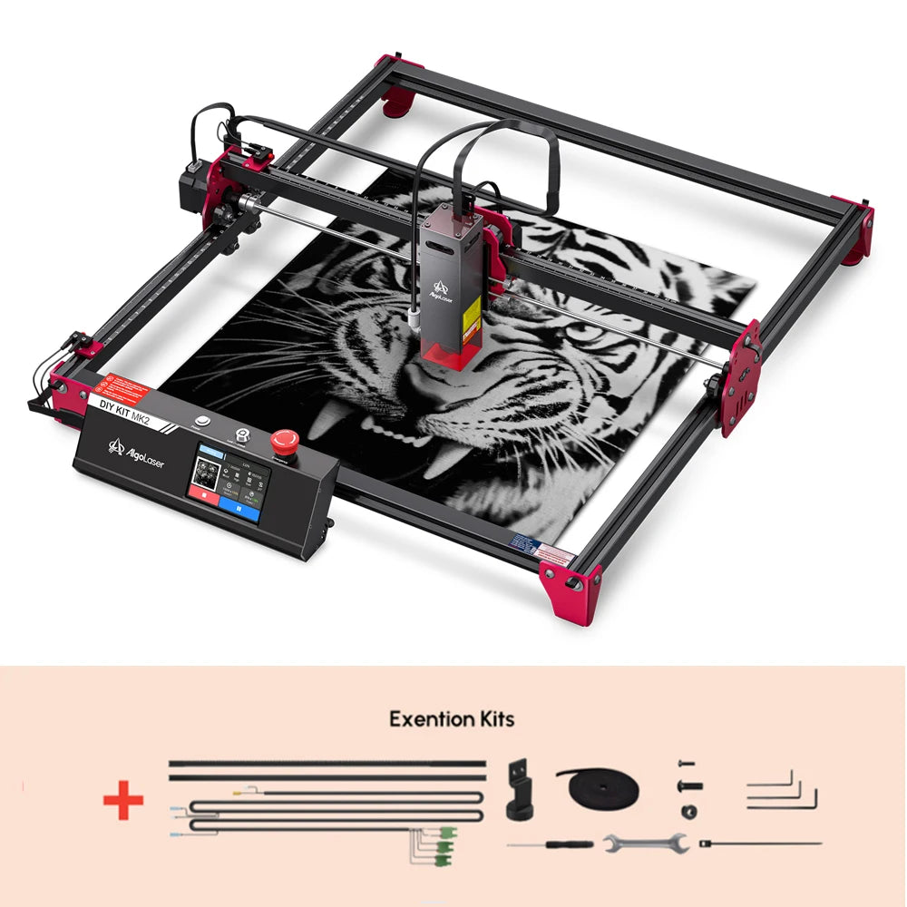 Algolaser Powerful Woodworking Laser Cutter Engraver Table 40*43cm Metal/Wood/Acrylic/Glass CNC Laser Cutting Engraving Machine