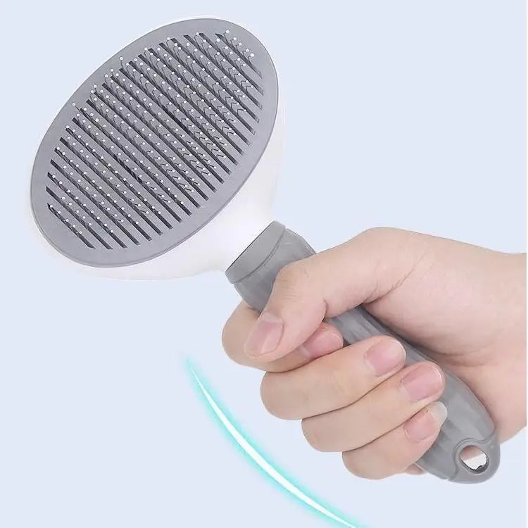 Quick One-Click Pet Hair Comb - Efficient Shedding Tool for Dogs & Cats, Removes Loose Fur, 1pc Cleaning Needle Brush for Groomi