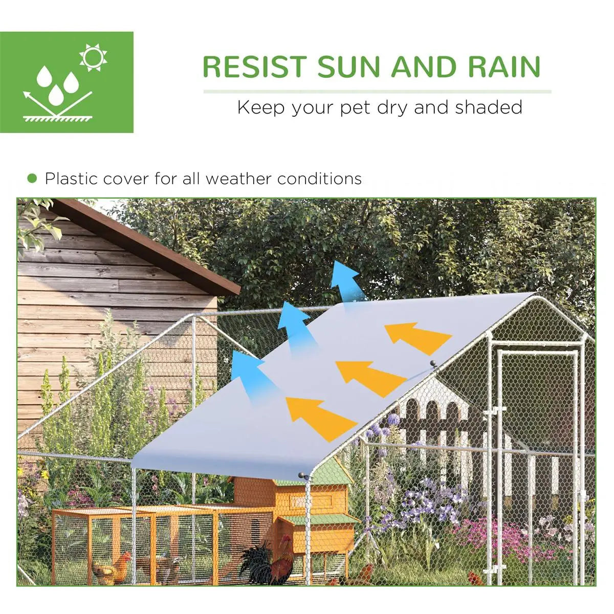 Decorative Metal Chicken Art for Garden & Home - Rustic Outdoor Decor Figure