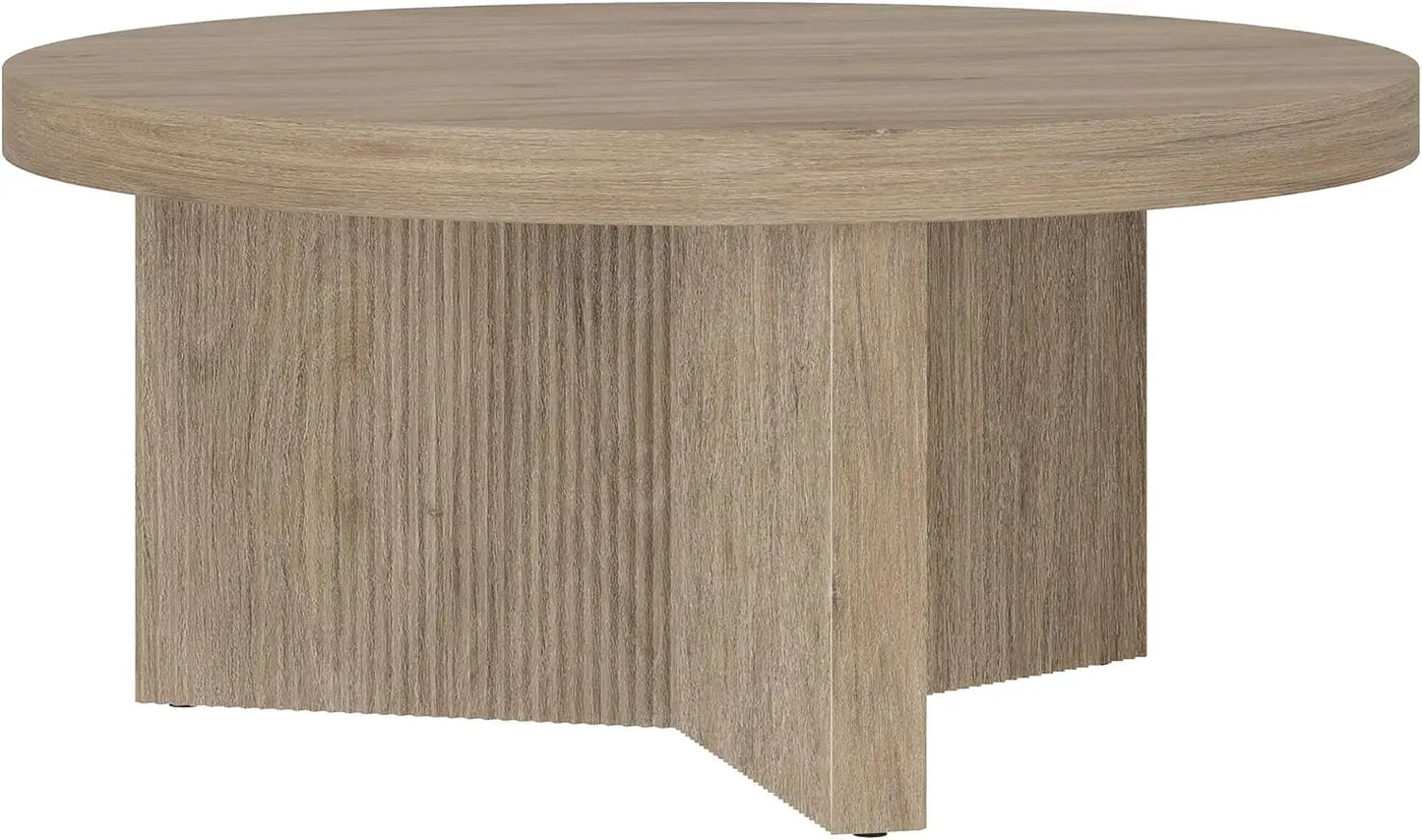 Coffee Table, 32" Wide,Table is made of high-quality and durable MDF and PVC materials,White,Living Room Furniture