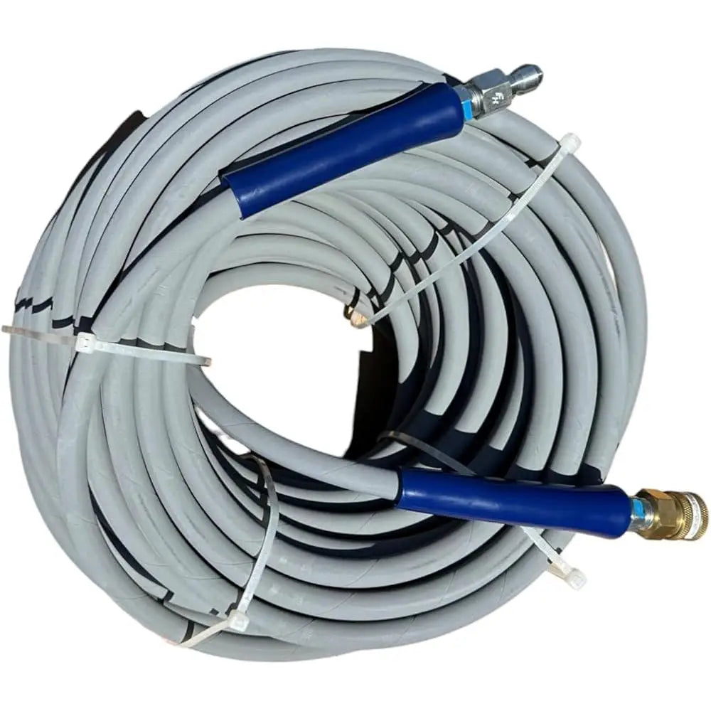 AHS295 Pressure Washer Hose 3/8" x 200' Quick Connect Non-Marking Vinyl Bend Restrictors 250°F Commercial Grade 1-Wire 4200 PSI