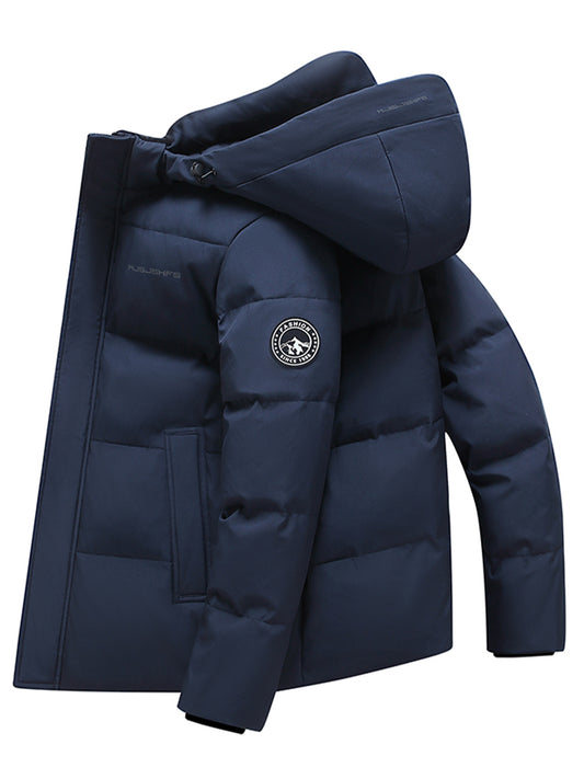 2025 New Men's Down Padded Short Thickened Warm Winter Coat, Youth Oversized Casual Versatile Jacket - Y