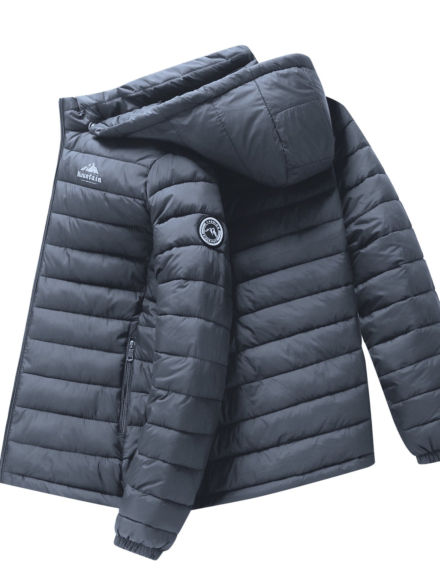 Men's winter Windproof warm Jacket hooded and detachable casual jacket, Men's Fashionable Quilted, Machine Washable - Heavy-Duty Cold Weather Coat, Men's Winter Outdoor Activities Slightly High Quality Jacket High Quality Bus