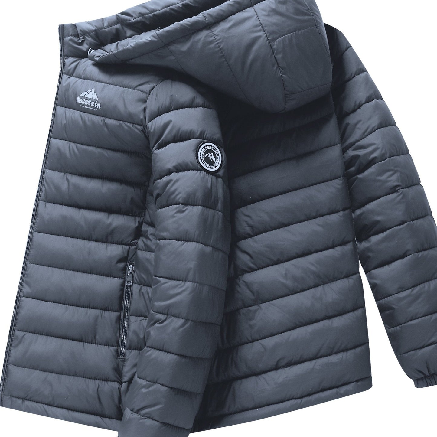 Men's winter Windproof warm Jacket hooded and detachable casual jacket, Men's Fashionable Quilted, Machine Washable - Heavy-Duty Cold Weather Coat, Men's Winter Outdoor Activities Slightly High Quality Jacket High Quality Bus