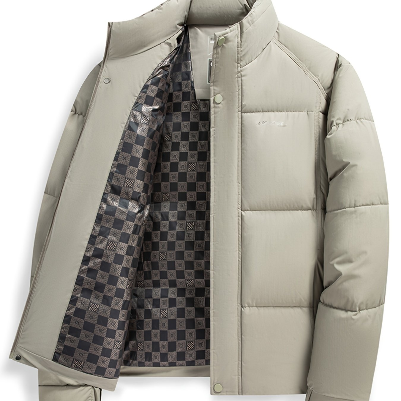 Men'S Heavyweight Winter Coat - Thermal Insulated Cold Weather Jacket with Stand Collar, Zipper Closure, Fill - Olive Green/ - Cold Weather, Thick, Outdoor Activities, Casual Outerwear, Durable Construction, Highquality Insul