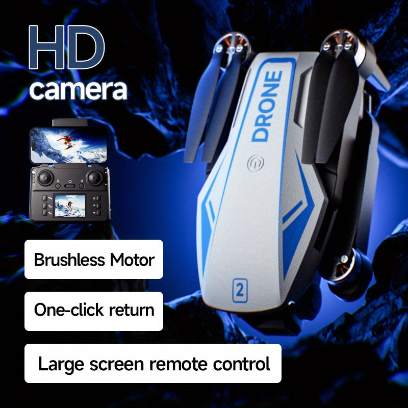 1pc Foldable FPV Drone with 4K HD Camera | Auto Follow Me & Obstacle Avoidance | Brushless Motor & Anti-Shake | Propeller Guard for Beginners | Outdoor Aerial Shooter | Ready for Gifting (Birthday/ Holiday)