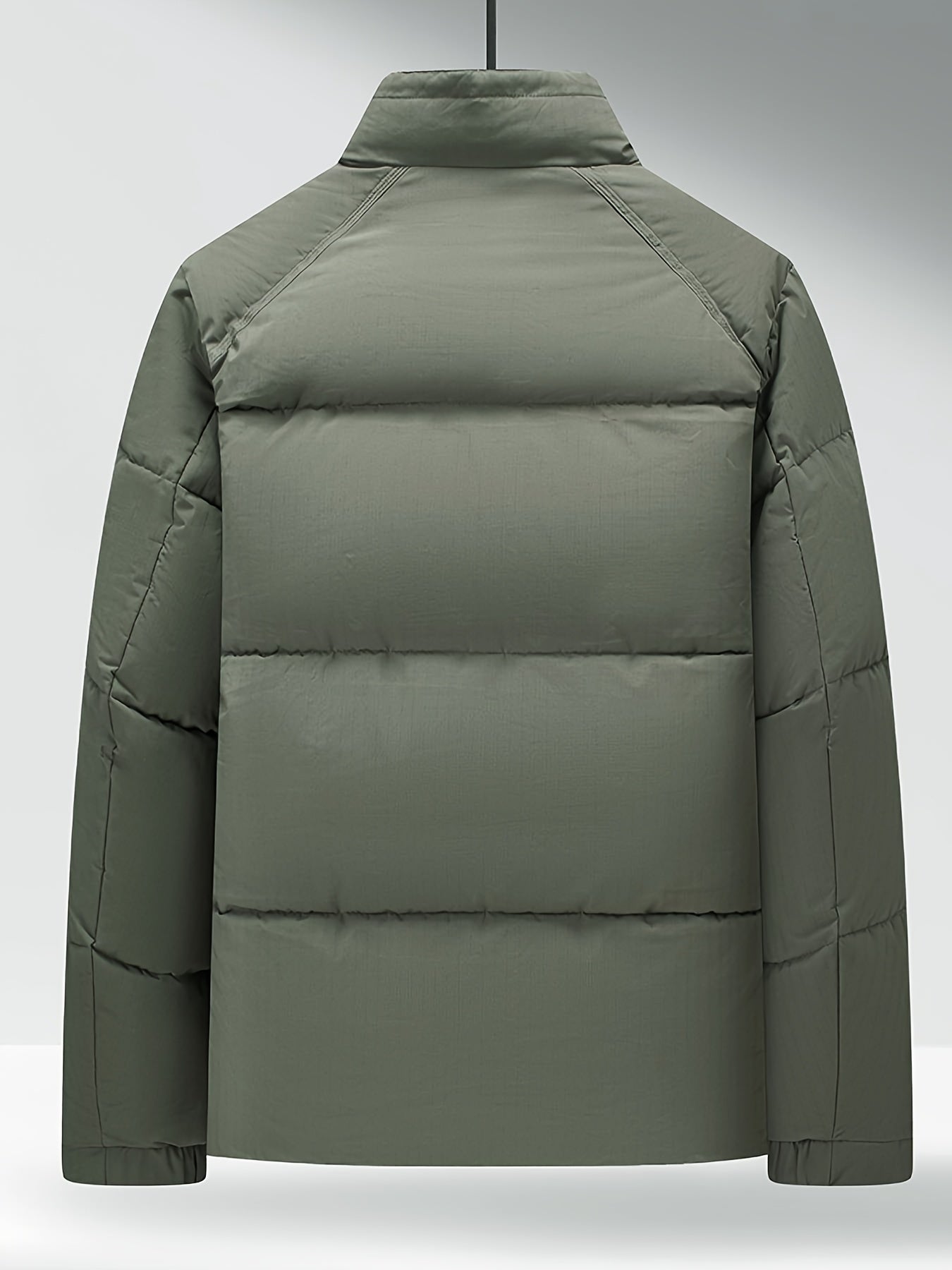 Men'S Heavyweight Winter Coat - Thermal Insulated Cold Weather Jacket with Stand Collar, Zipper Closure, Fill - Olive Green/ - Cold Weather, Thick, Outdoor Activities, Casual Outerwear, Durable Construction, Highquality Insul