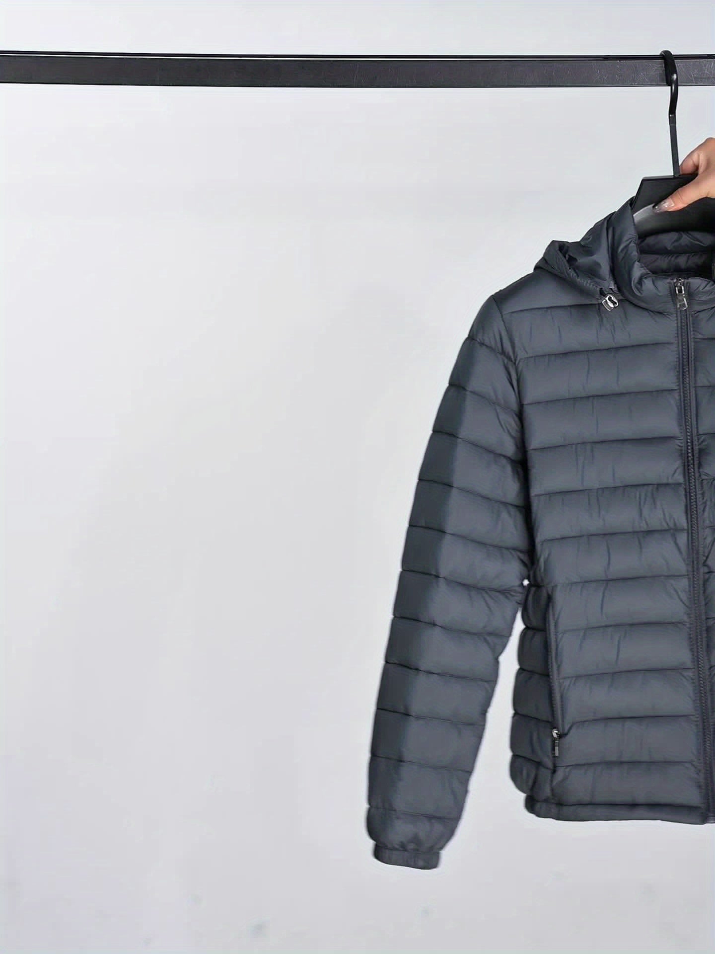 Men's winter Windproof warm Jacket hooded and detachable casual jacket, Men's Fashionable Quilted, Machine Washable - Heavy-Duty Cold Weather Coat, Men's Winter Outdoor Activities Slightly High Quality Jacket High Quality Bus