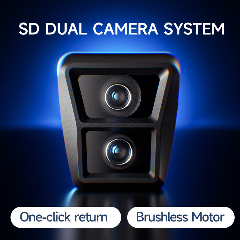 1pc Foldable FPV Drone with 4K HD Camera | Auto Follow Me & Obstacle Avoidance | Brushless Motor & Anti-Shake | Propeller Guard for Beginners | Outdoor Aerial Shooter | Ready for Gifting (Birthday/ Holiday)