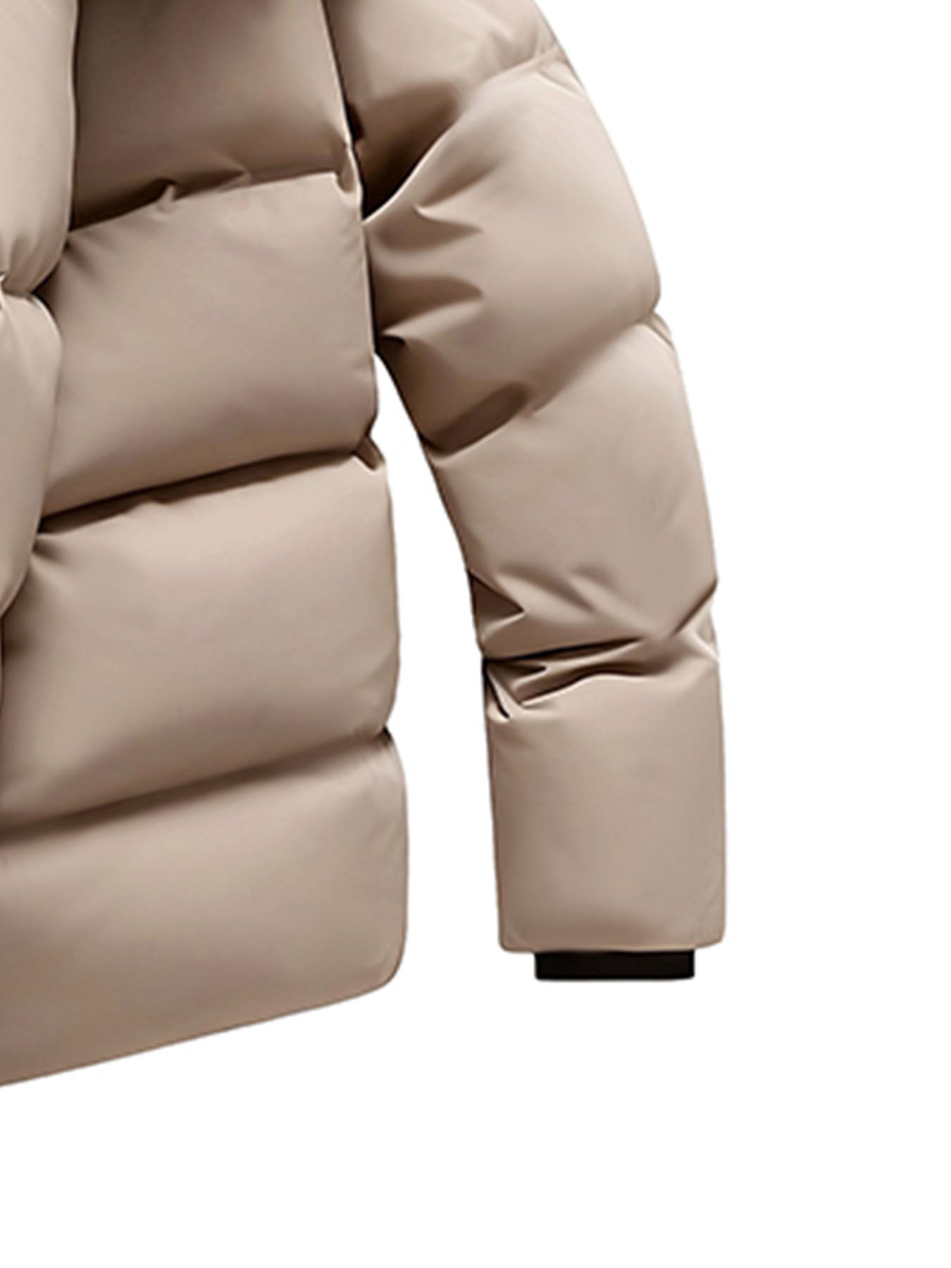 Men's Winter Down Jacket with Hood - Heavy-Duty Weather, Coat, Hand Washable, Solid Color Outdoor Winter Clothing (Fill Power & Quality Vary)