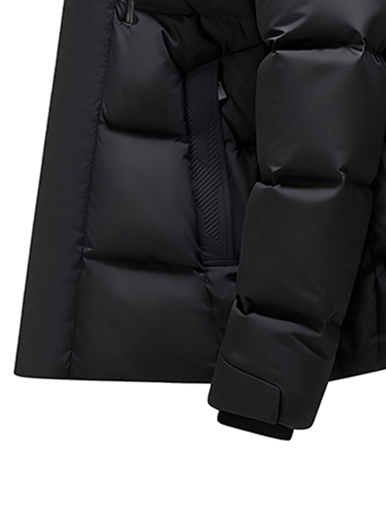 Men's Winter Down Jacket with Hood - Heavy-Duty Weather, Coat, Hand Washable, Solid Color Outdoor Winter Clothing (Fill Power & Quality Vary)