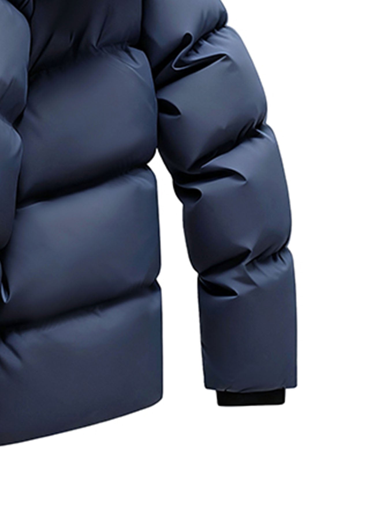 Men's Winter Down Jacket with Hood - Heavy-Duty Weather, Coat, Hand Washable, Solid Color Outdoor Winter Clothing (Fill Power & Quality Vary)