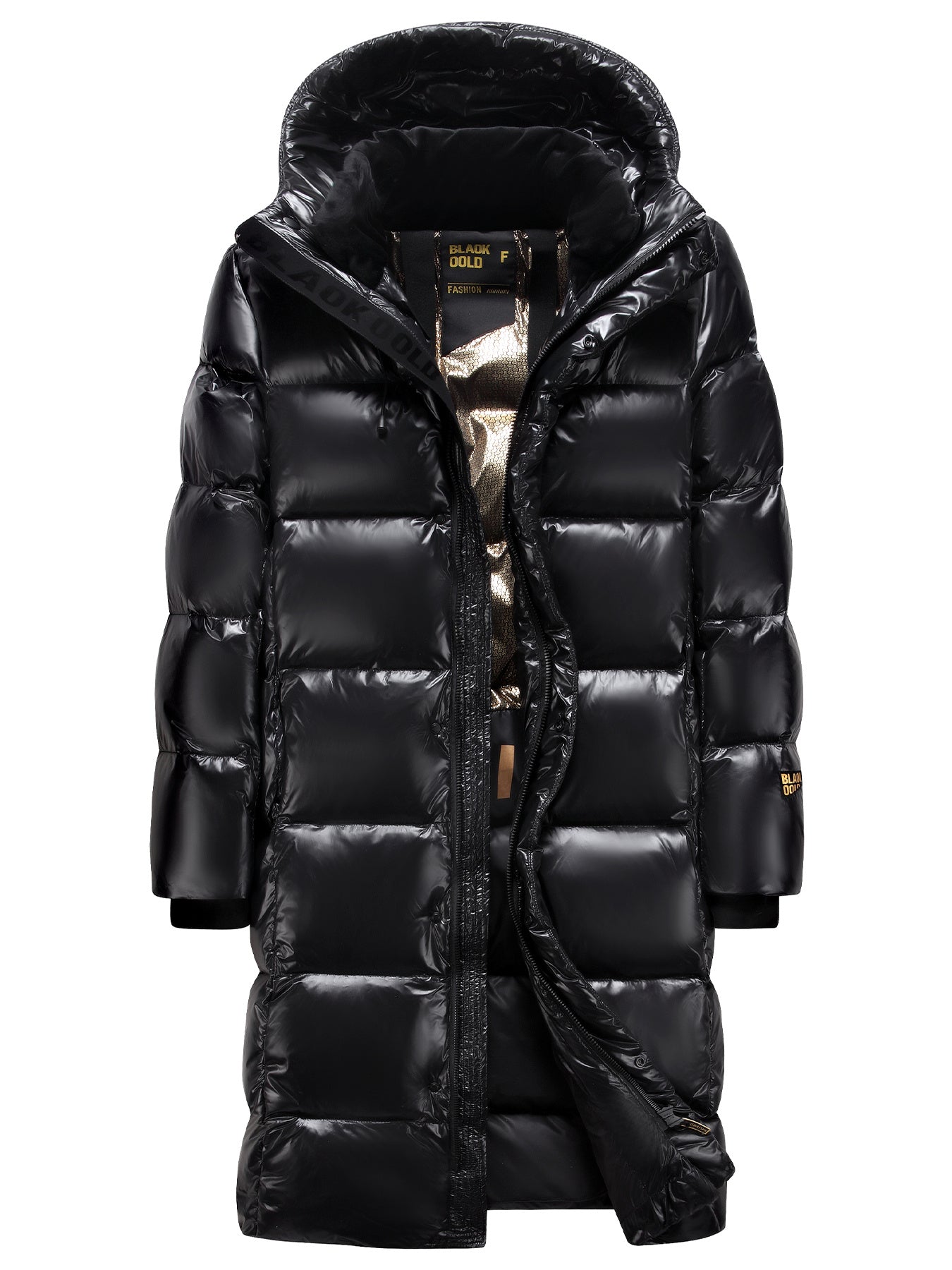2025 New High-End Black and Golden Men's Winter Thickened Long Warm Down Jacket-Y