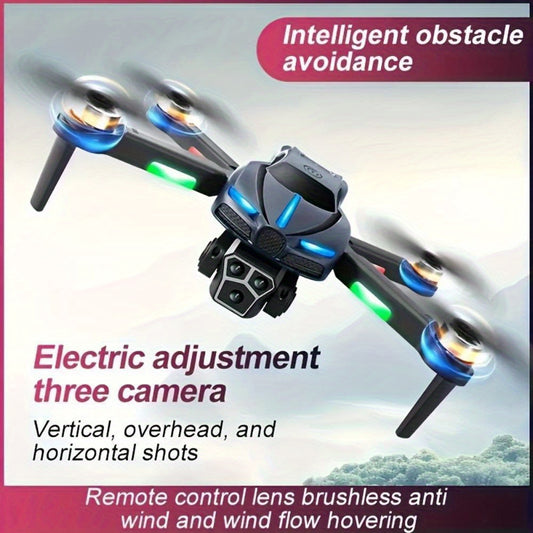 M2 Brushless Motor RC Quadcopter Drone with 3 Camera Options, Intelligent Obstacle Avoidance, LED 3 Modes, Auto Hover & GPS – Includes Carrying Case & Remote Control, Christmas Thanksgiving Gift for Adults, Drone with Camer