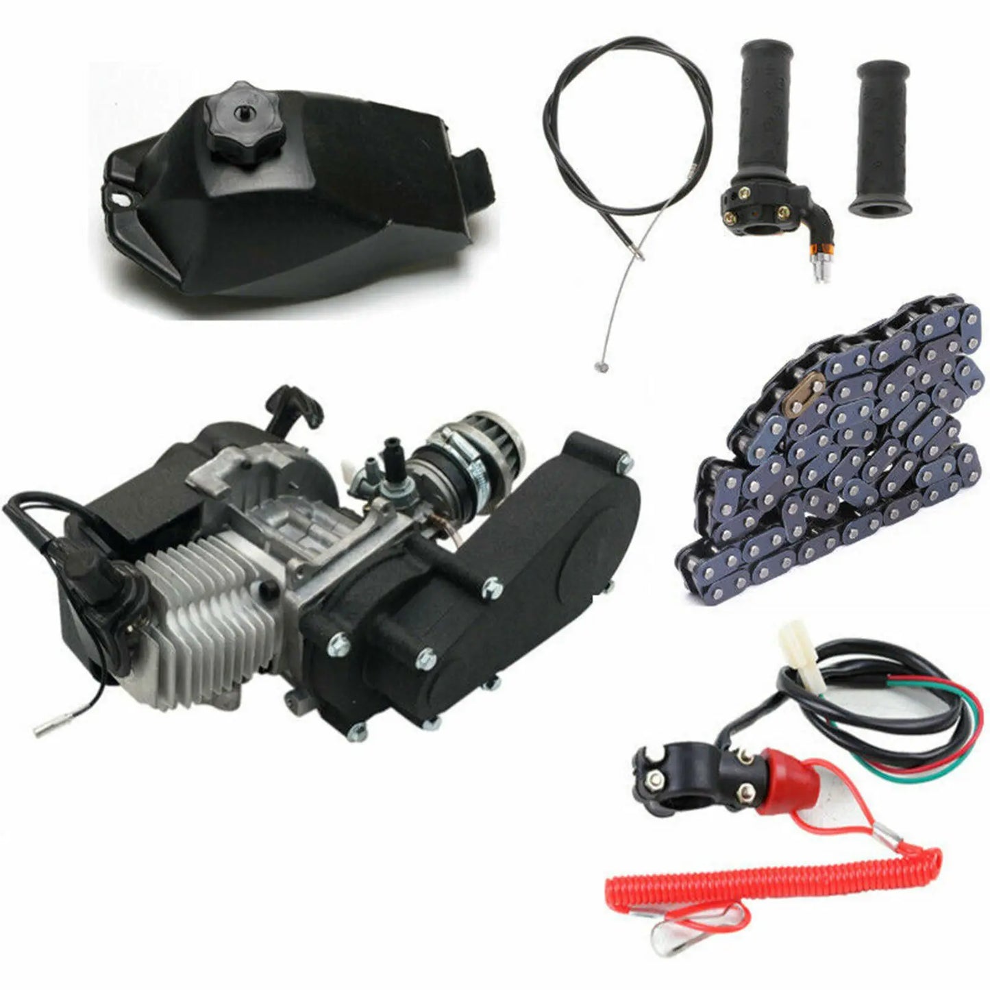 49cc 2 Stroke Engine Motor Kit Pull Start For Pocket Bike