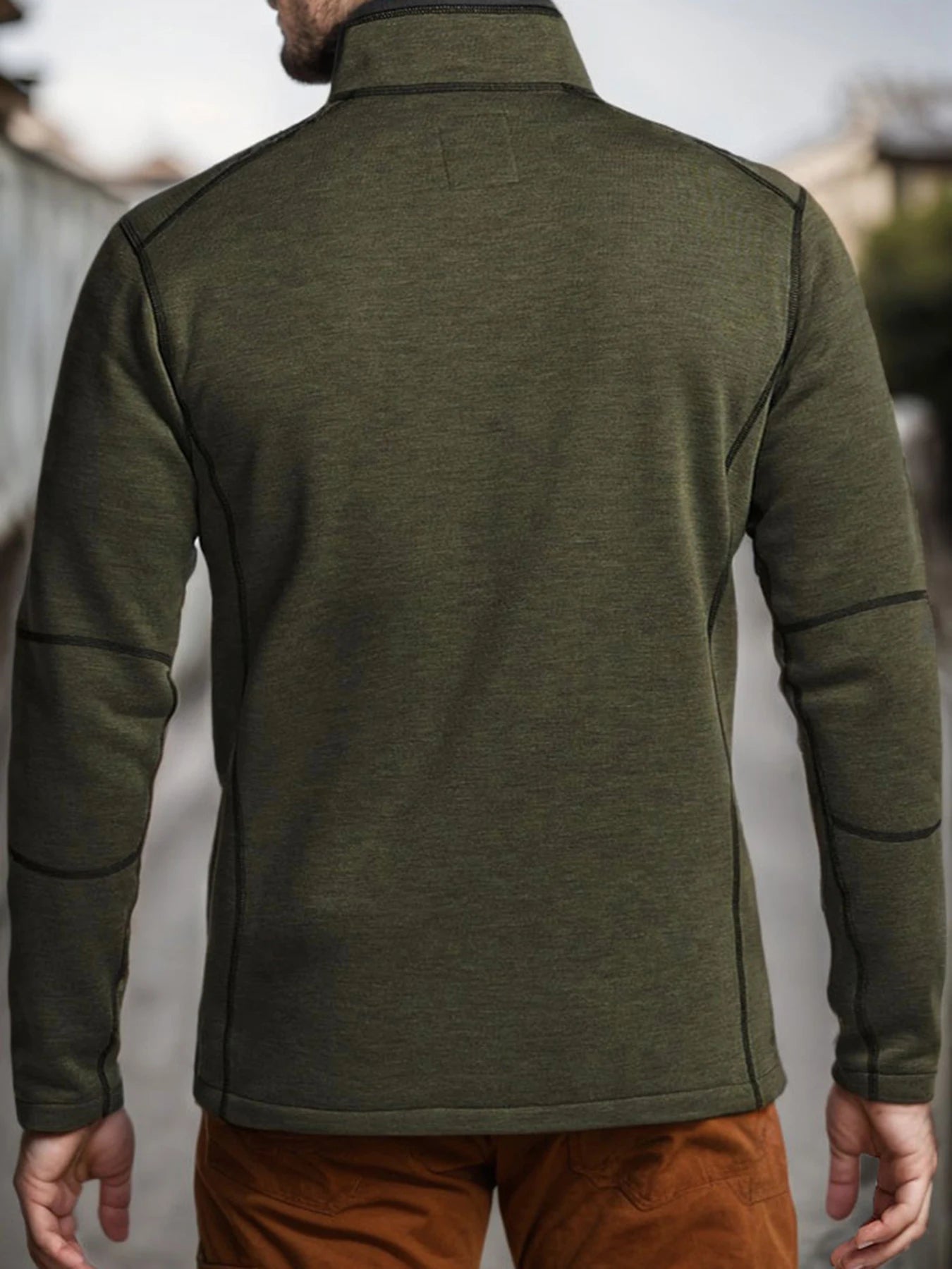 Men's Thermal Quarter Zip Sweater Lightweight Long Sleeve Pullover Casual Mock Neck Sweaters
