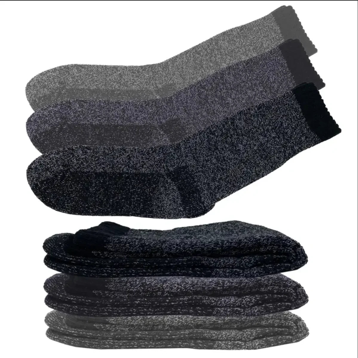 Men Winter Socks Thick Thermal Insulated Boots Heated Sox For Cold Weather Outdoor Activities