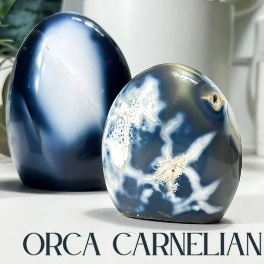 1PC Elegant Orca Agate Freefrom, Home Decor Ornament, Holiday Party Decorations, Collection Crystal Crafts, Holiday Gift
