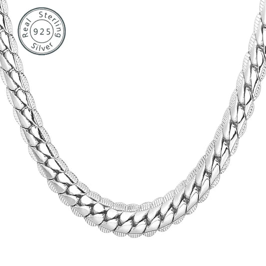 6mmDiamond Cut Miami Cuban Link Chain for Men Women 925 Sterling Silver Curb Chain Necklace，Cool Hip Hop Jewelry