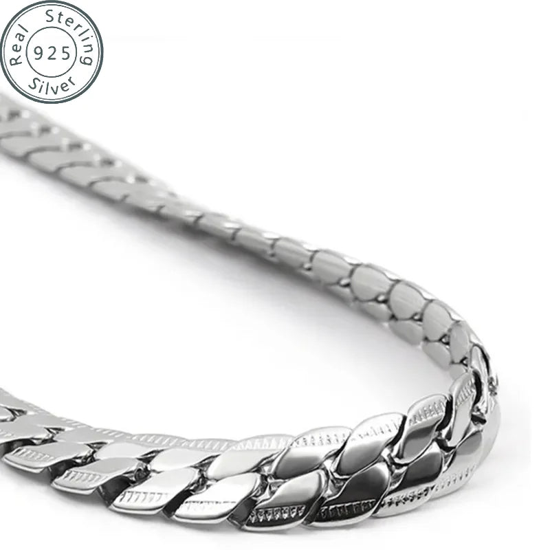 6mmDiamond Cut Miami Cuban Link Chain for Men Women 925 Sterling Silver Curb Chain Necklace，Cool Hip Hop Jewelry