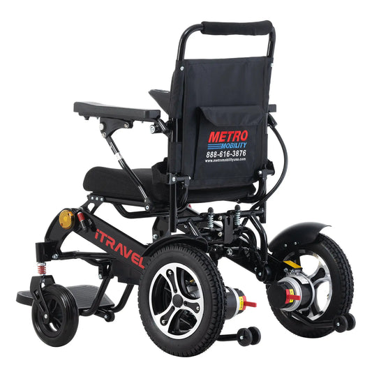 Metro Mobility Itravel Plus 8 Inch 4 Wheel Electric Wheelchair 360W Motor 24V 20Ah Battery