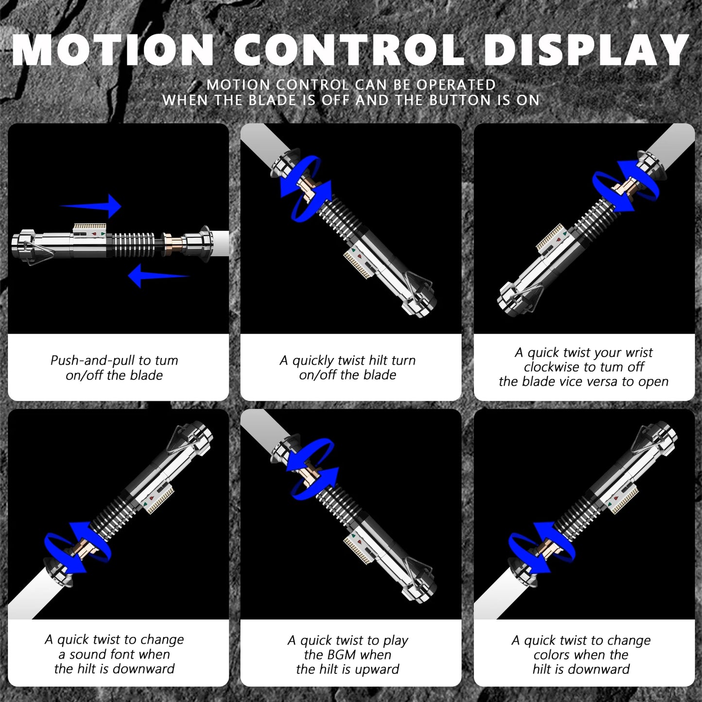 Luke EP8 Smooth Swing Lightsaber Metal Hilt Heavy Dueling Infinite Colors 34 Sounds Force Blaster Jedi Laser Sword Toys