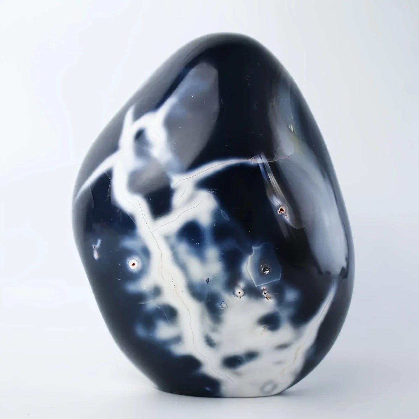 1PC Elegant Orca Agate Freefrom, Home Decor Ornament, Holiday Party Decorations, Collection Crystal Crafts, Holiday Gift