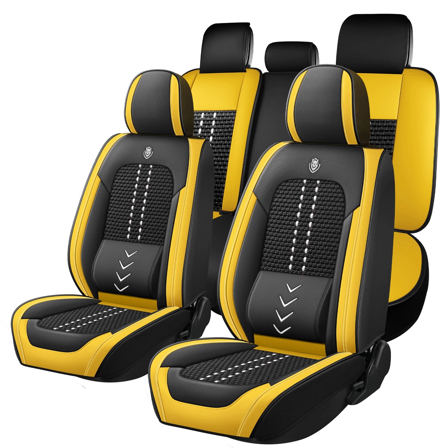 [New Arrival] Breathable Ice Silk Car Seat Covers. Upgraded Lumbar Support. Suitable for 99% of 5-seater sedans.