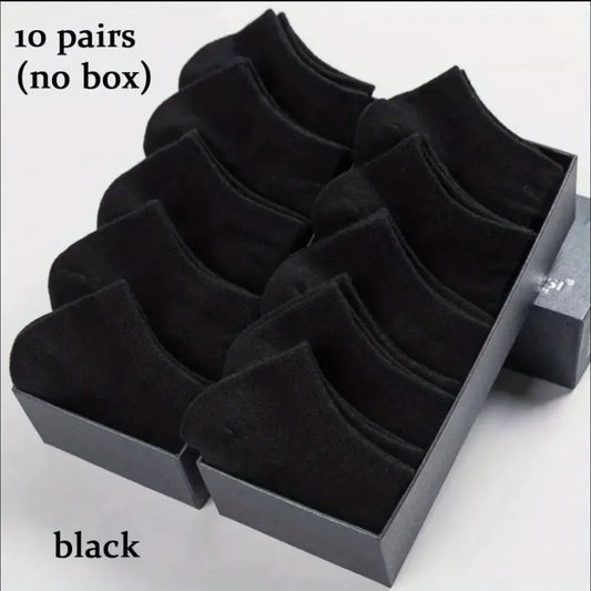 10 Pairs Men's Short Socks, Comfy Casual Socks Fashion Sports Socks For Outdoor Fitness Basketball Running