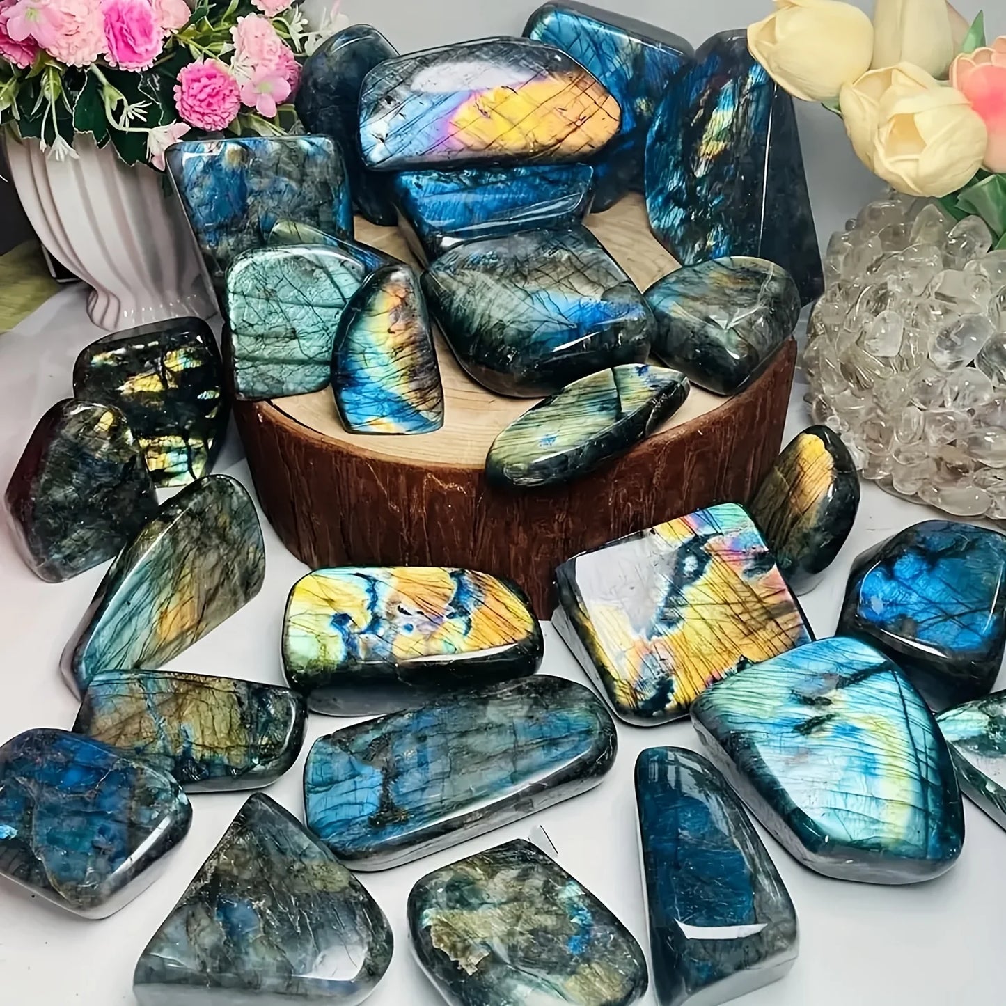 1PC Stunning Labradorite Mineral Quartz Free form,Home Office Decor, Ideal Collectors, Holiday Gifts