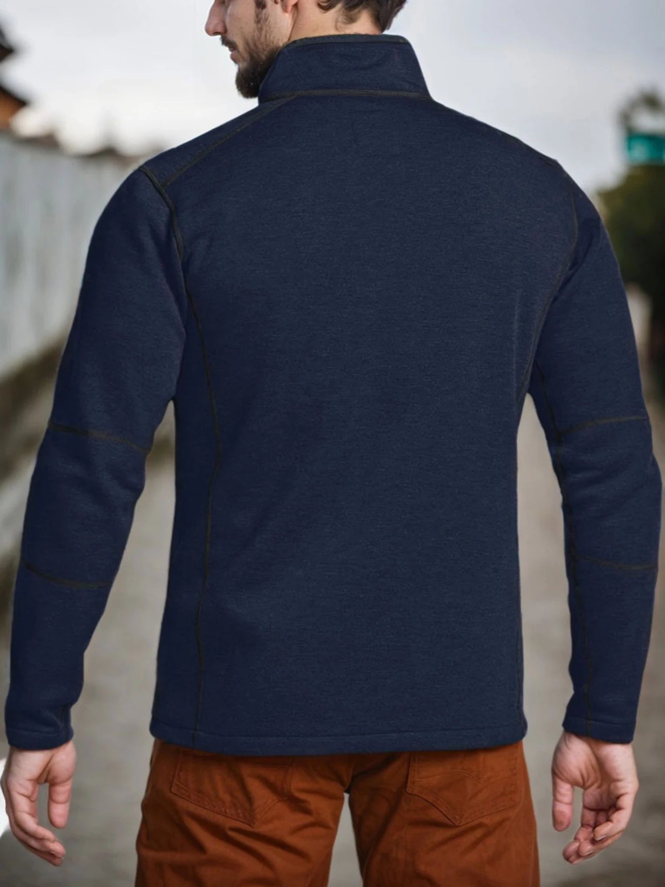 Men's Thermal Quarter Zip Sweater Lightweight Long Sleeve Pullover Casual Mock Neck Sweaters