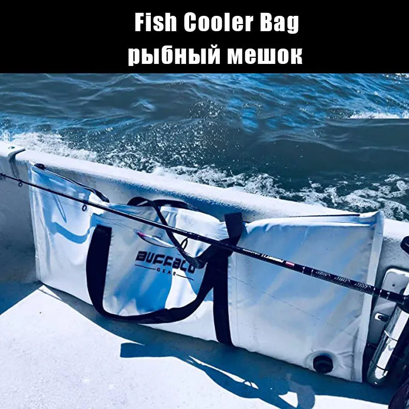 Insulated Fish Cooler Bag for Kayak Drain Plug Leakproof