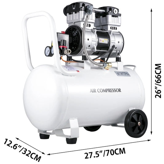 SucceBuy 25/60L Air Compressor 110V/240V Oil-Free Air Compressor 750W1 HP For Home Repair Tire Inflation Whisper Compressor