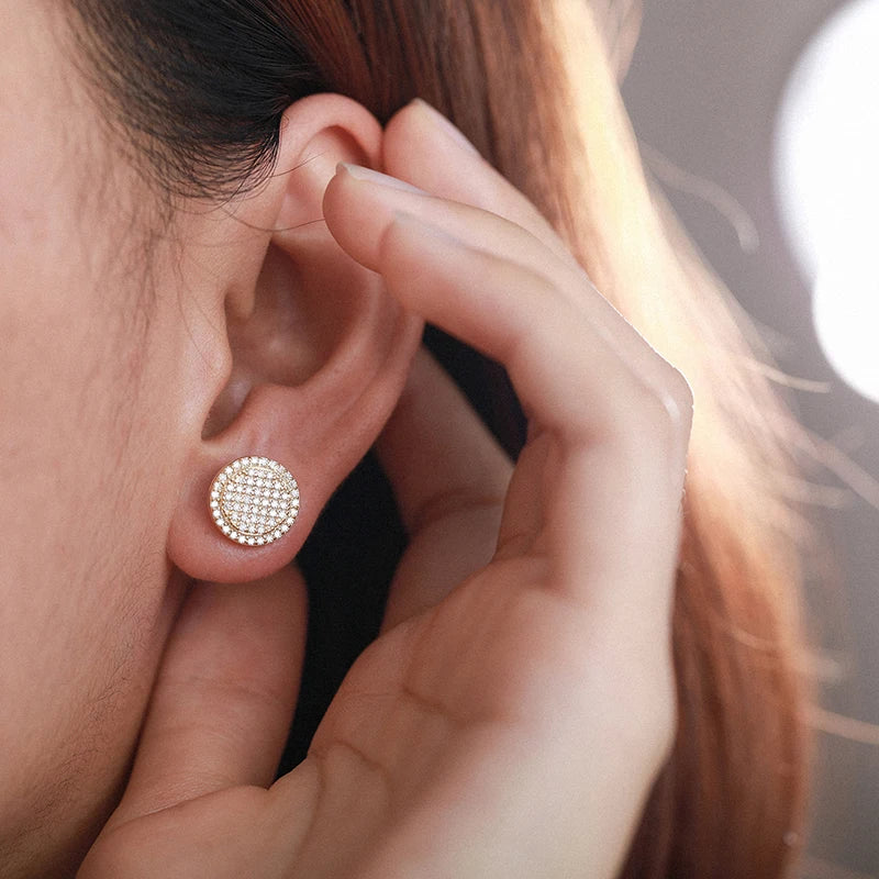 Real D Color Moissanite Stud Earrings For Women 100% 925 Sterling Silver Round Sparkling Wedding Jewelry Earrings 2021 Trend