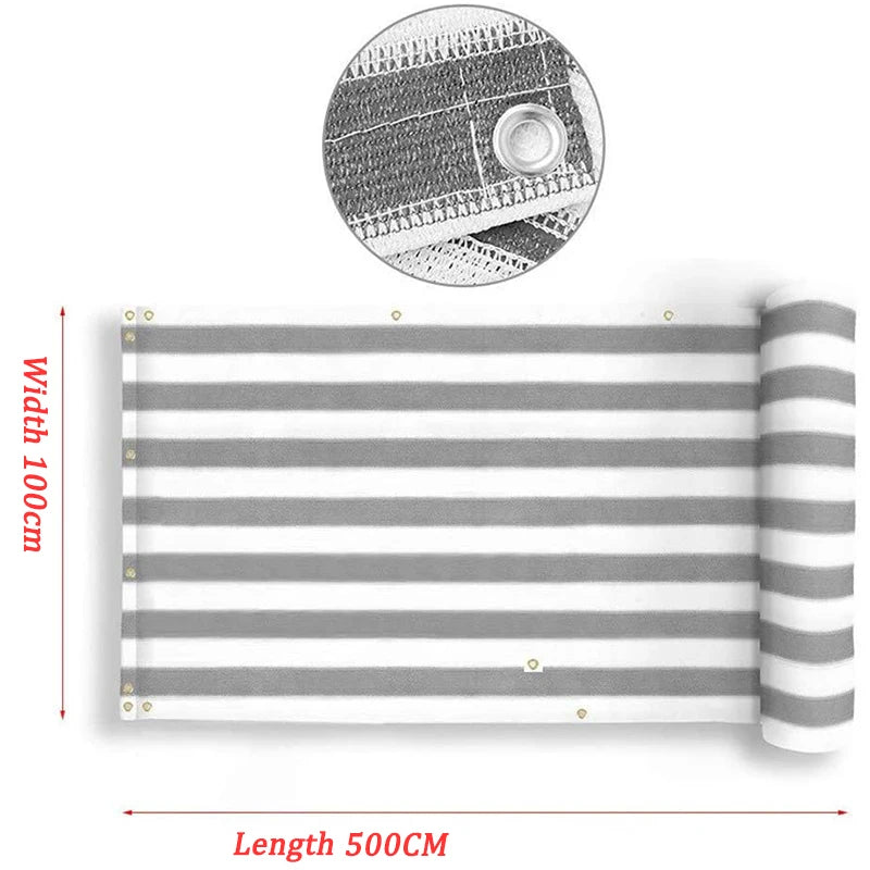 Garden Sun Shade Net 1x5m Balcony Privacy Screen UV Proof