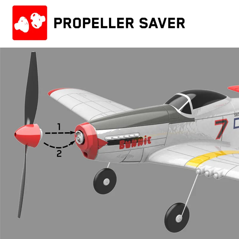 Eachine Mini P-51D EPP 400mm Wingspan 2.4G 6-Axis Electric RC Airplane Trainer 14mins Fight Time Fixed Wing RTF for Beginner