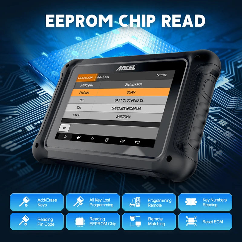 ANCEL DP500 Mileage Correction For Car OBD2 Scanner Key Programmer EEPROM Chip Add Keys Change Instrument Cluster Calibriation